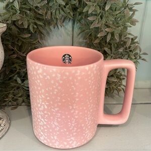 Starbucks Textured/Speckled Pink Coffee Mug/Cup 2019 Matte 12oz Valentine’s Day